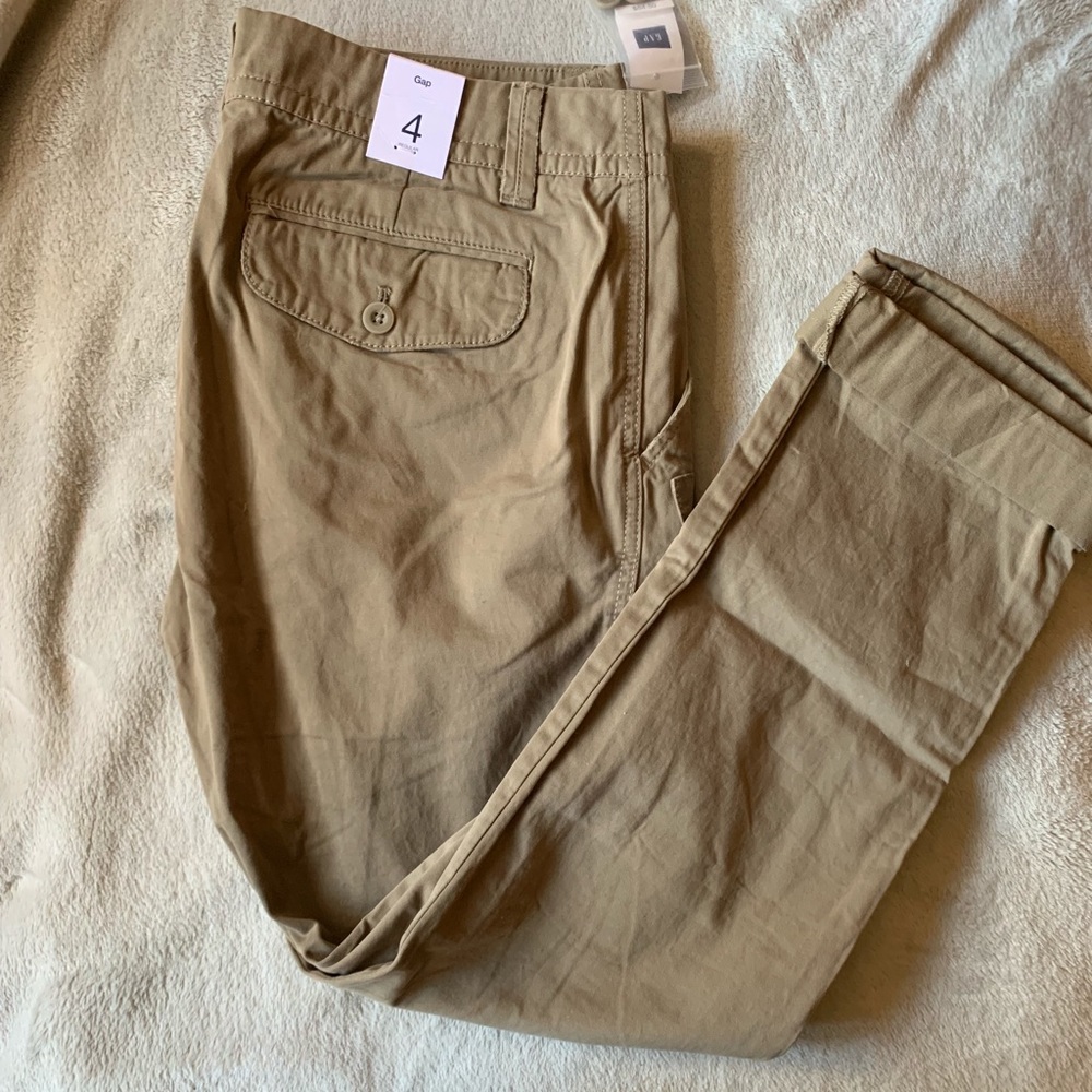 GAP Women's Ankle Crop Pants in Khaki Size 4 - Picture 1 of 4